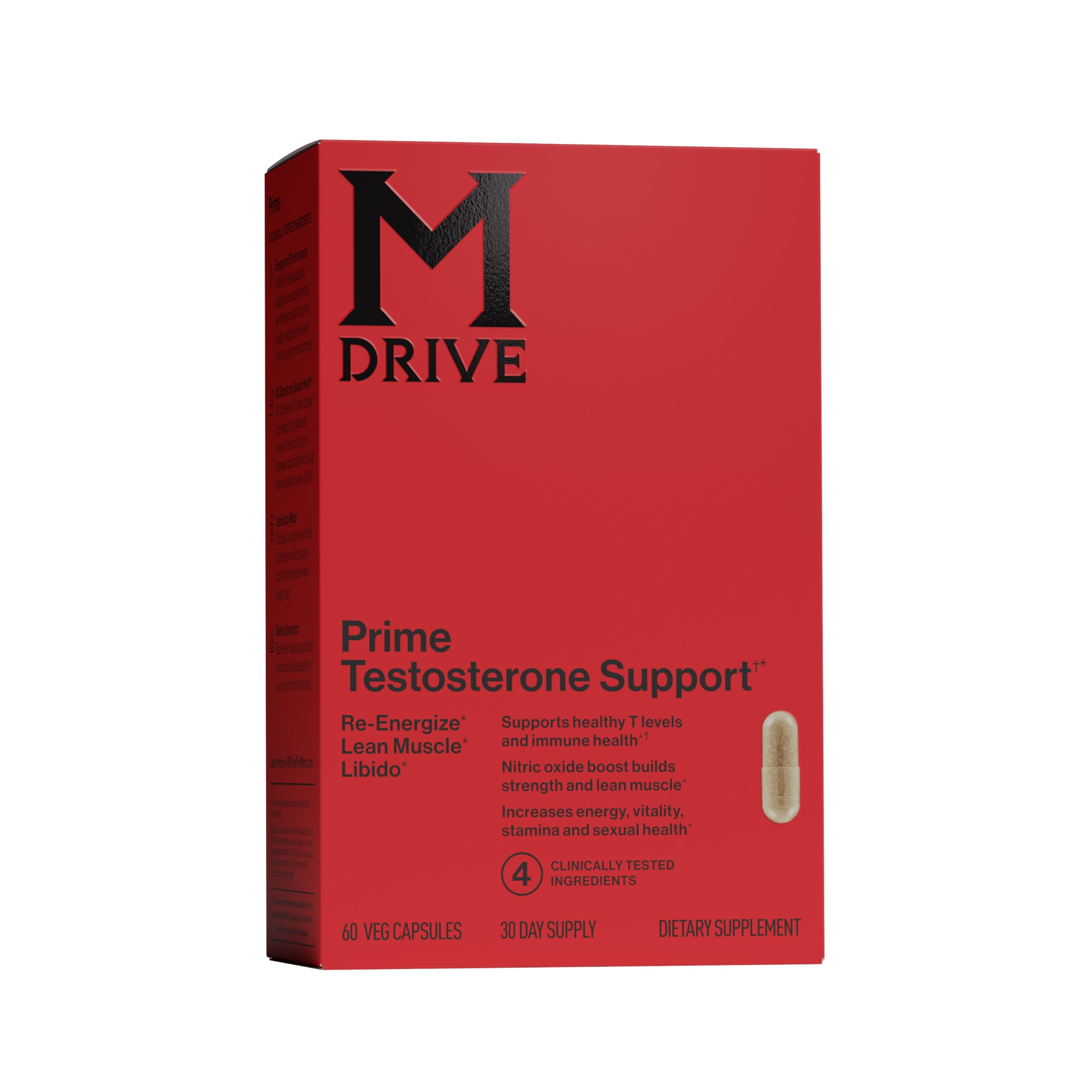 Mdrive frasco frontal mostrando diseño y promesa de energía