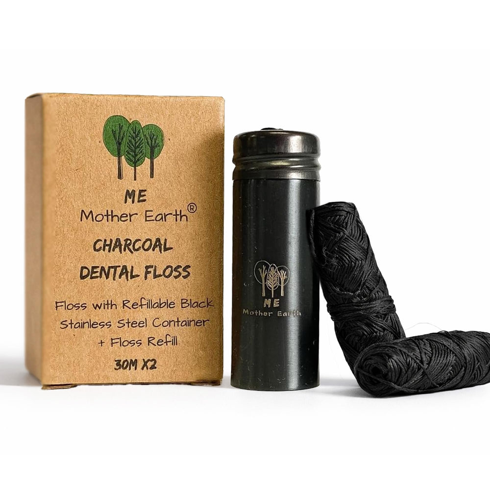 ME MOTHER EARTH estuche de acero negro elegante y reutilizable, reduce residuos