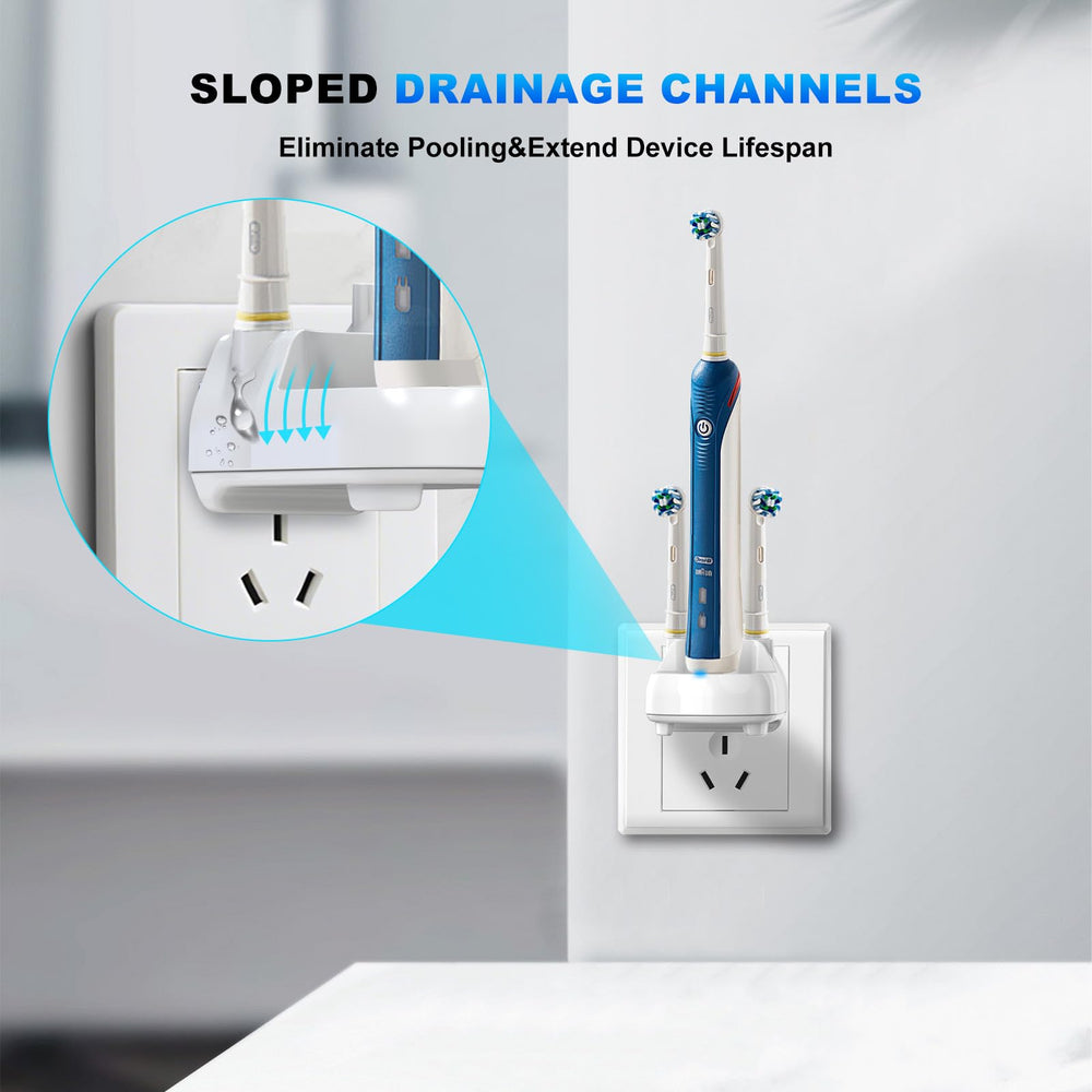MeaeJoto cargador en uso con cepillo Oral-B demostrando carga por inducción segura