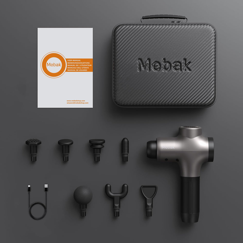 Mebak 3 caja abierta con todos los accesorios incluidos