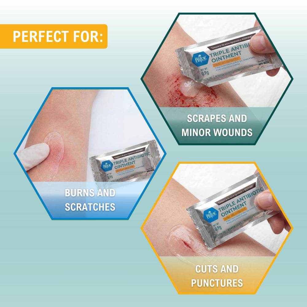 MED PRIDE sobres en botiquín de viaje facilitando emergencias