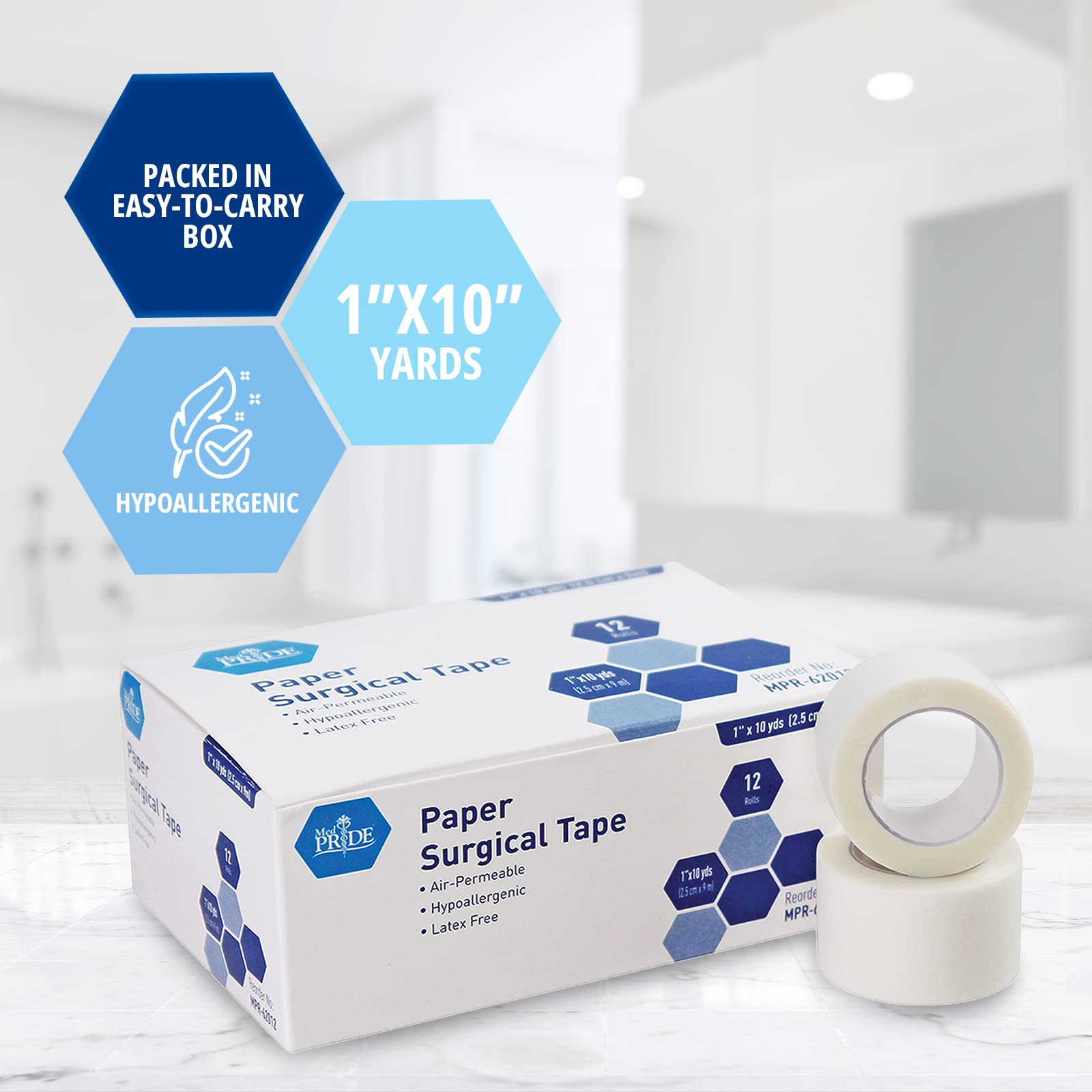 MED PRIDE mini caja individual mantiene cada rollo limpio y listo