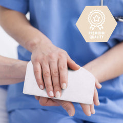 MED PRIDE etiqueta y detalle del material, información clara del producto