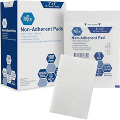 MED PRIDE empaque frontal del pack de 100 almohadillas estériles, protección y cantidad