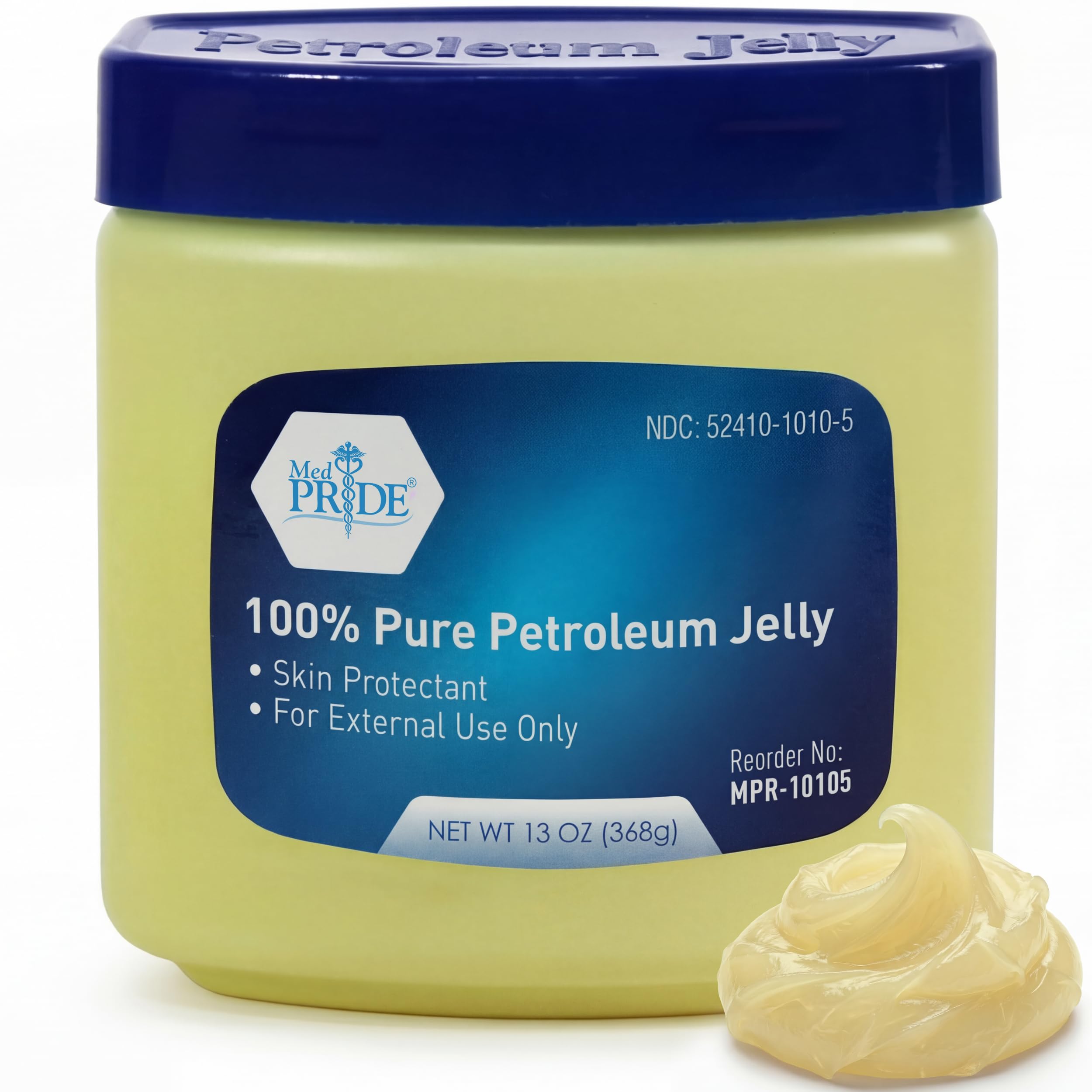 MED PRIDE tarro frontal mostrando tamaño y tapa resistente, protección duradera