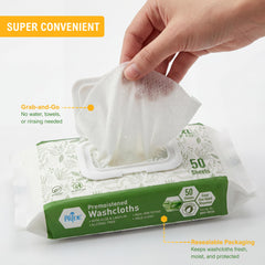 MED PRIDE toallita desplegada mostrando textura suave y absorción