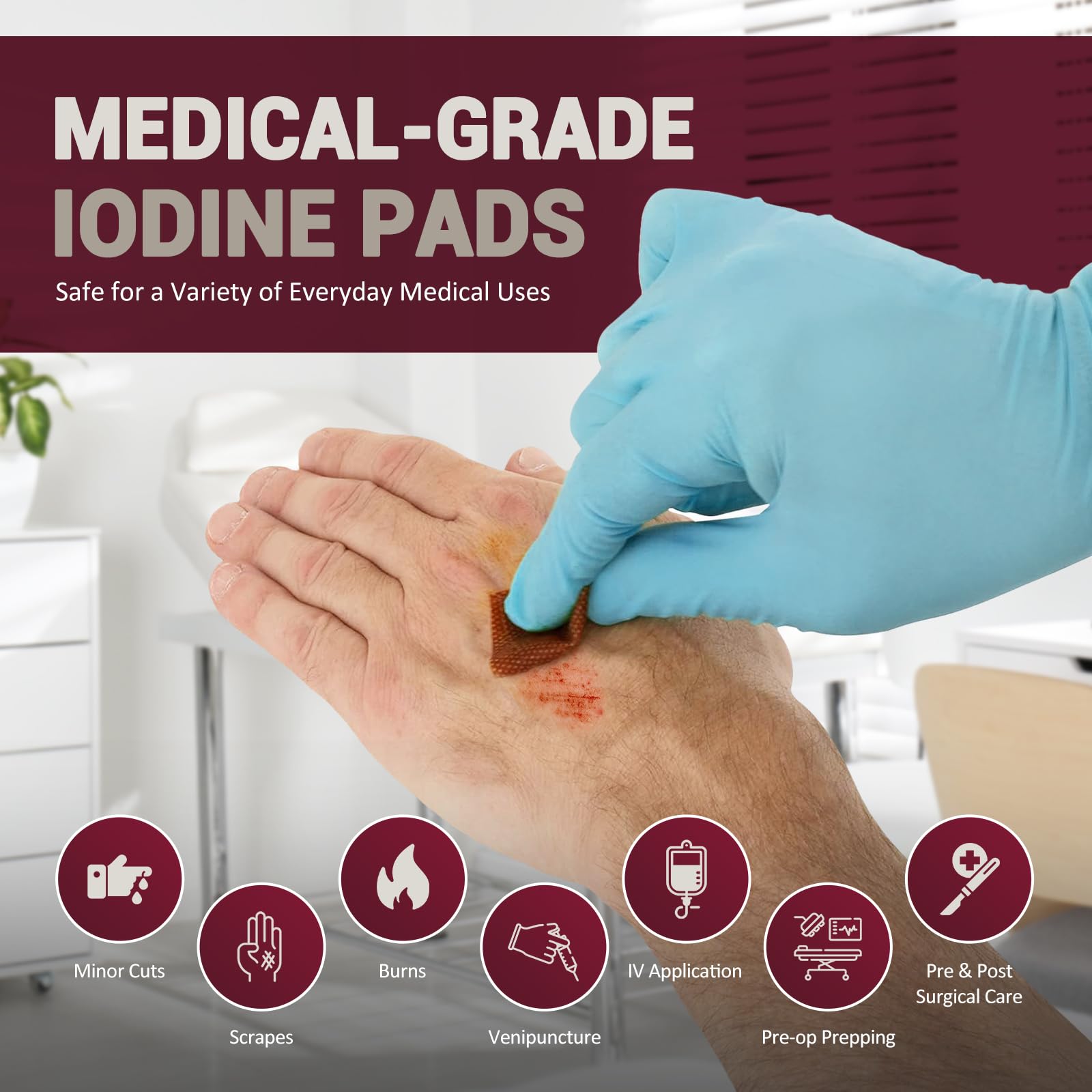 Med Pride primer plano del tejido de la toallita y absorción efectiva
