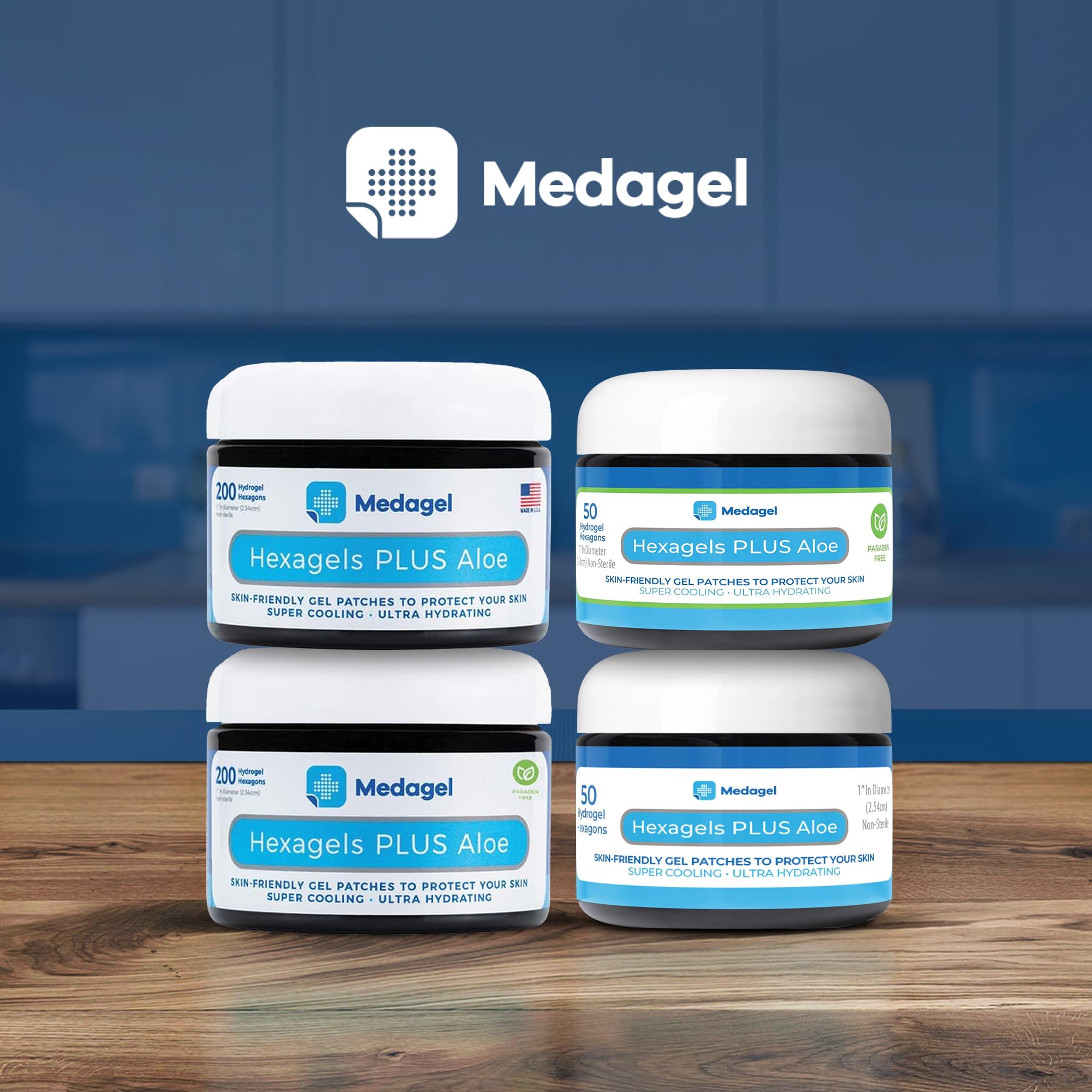 Medagel etiqueta mostrando ingredientes como aloe vera y agua purificada