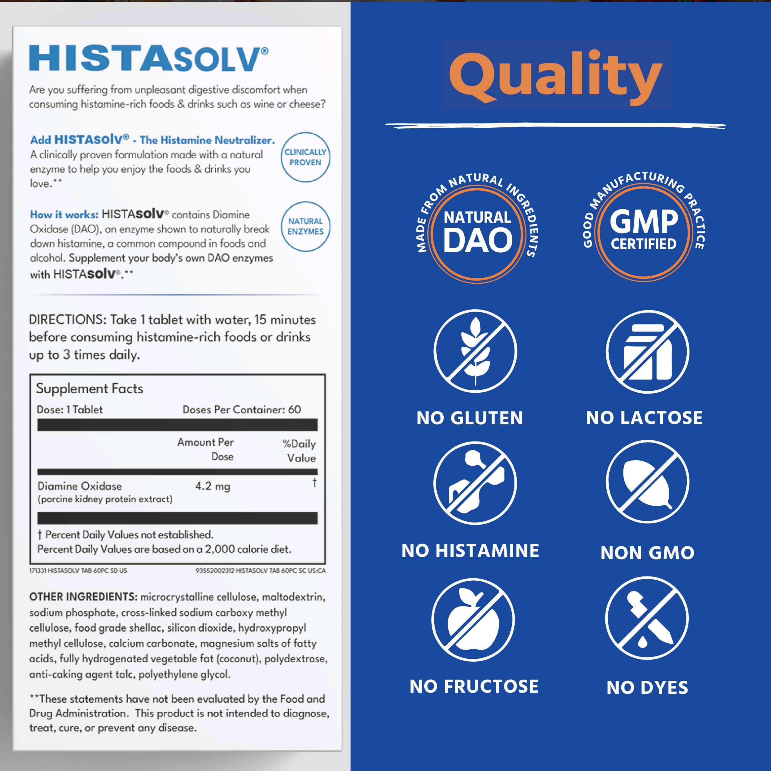 Medagel HISTAsolv usado en comida para disfrutar alimentos ricos en histamina