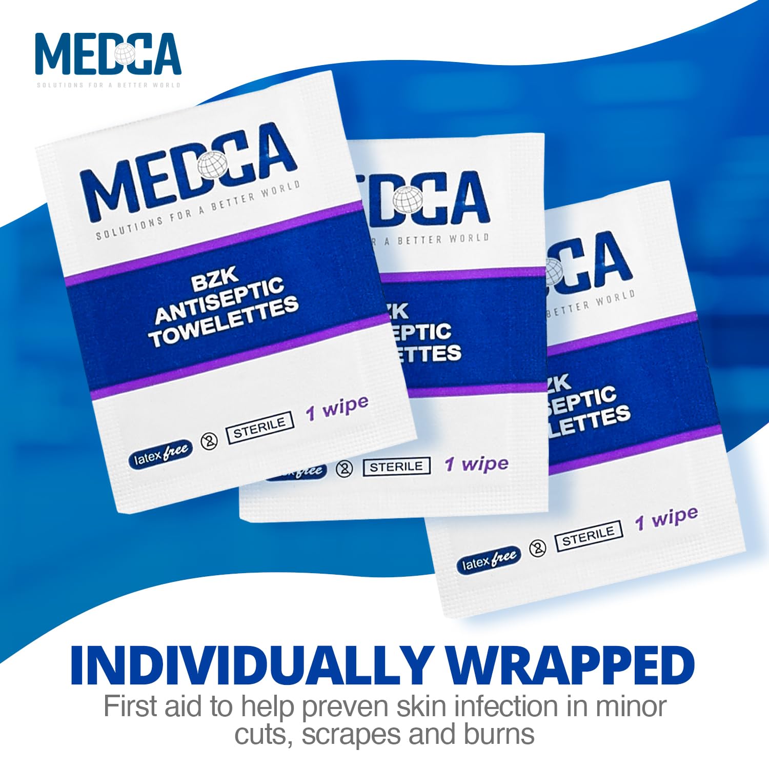 MEDca etiqueta del producto con información y composición visible