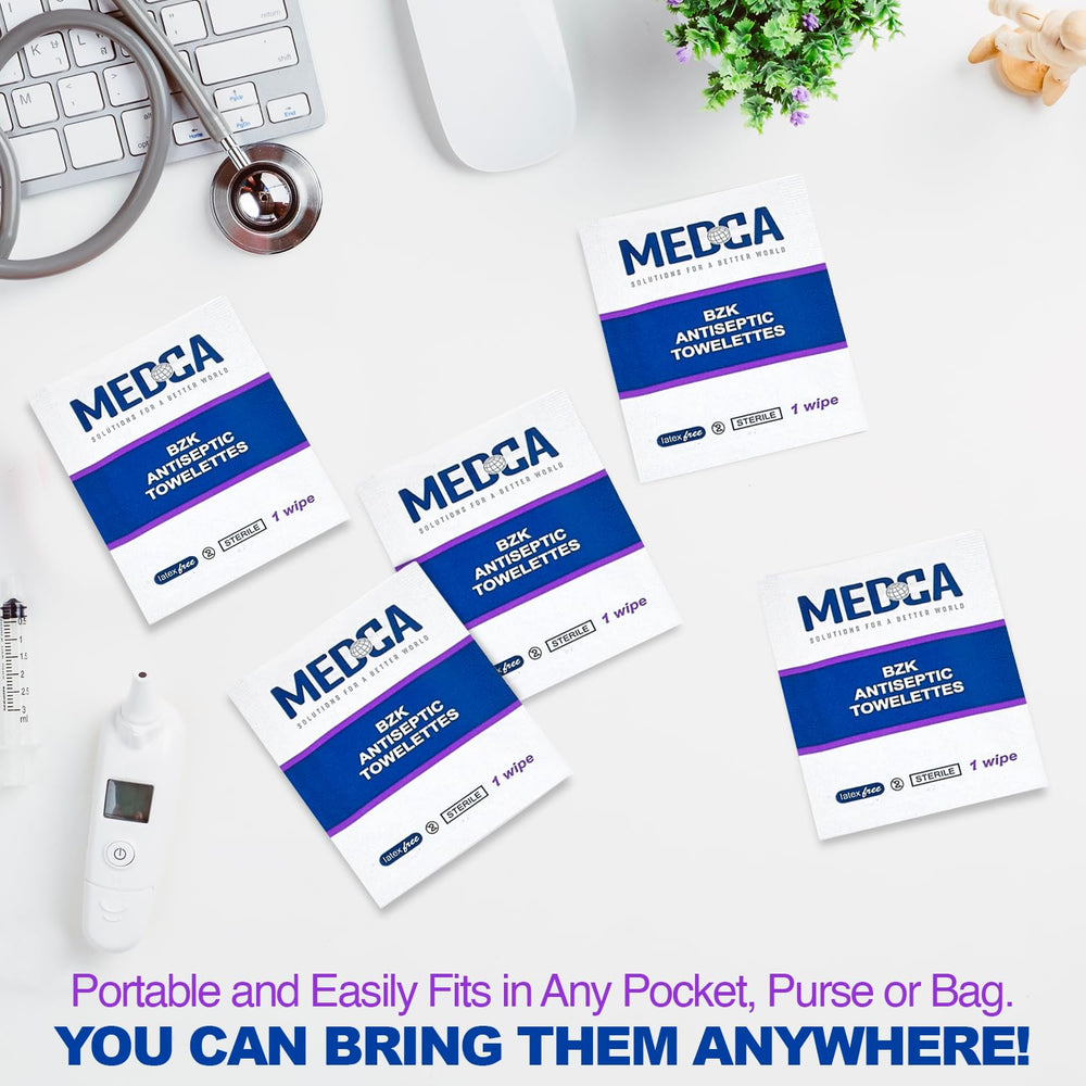 MEDca sobre de aluminio abierto mostrando sello que preserva humedad