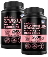 MEDCHOICE frasco frontal mostrando el envase y beneficios de equilibrio hormonal