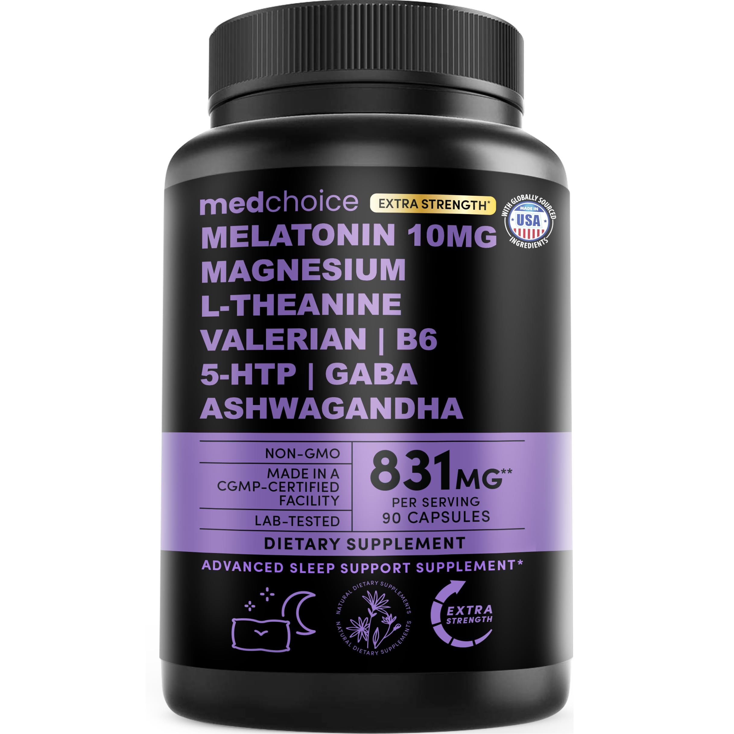 MedChoice frente del envase mostrando el producto y beneficio para dormir mejor