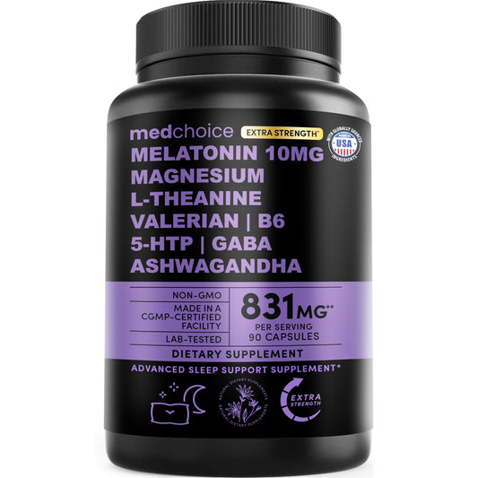 MedChoice frente del envase mostrando el producto y beneficio para dormir mejor