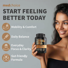 MEDCHOICE cápsula en mano para comparar tamaño práctico