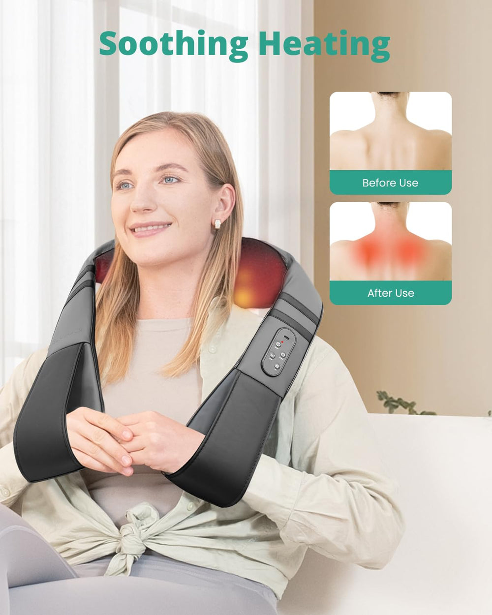 Medcursor uso en hombre teletrabajo alivio de cuello y concentración