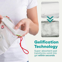 Medi Grade gel absorbente transformando líquido en gel para control de olores