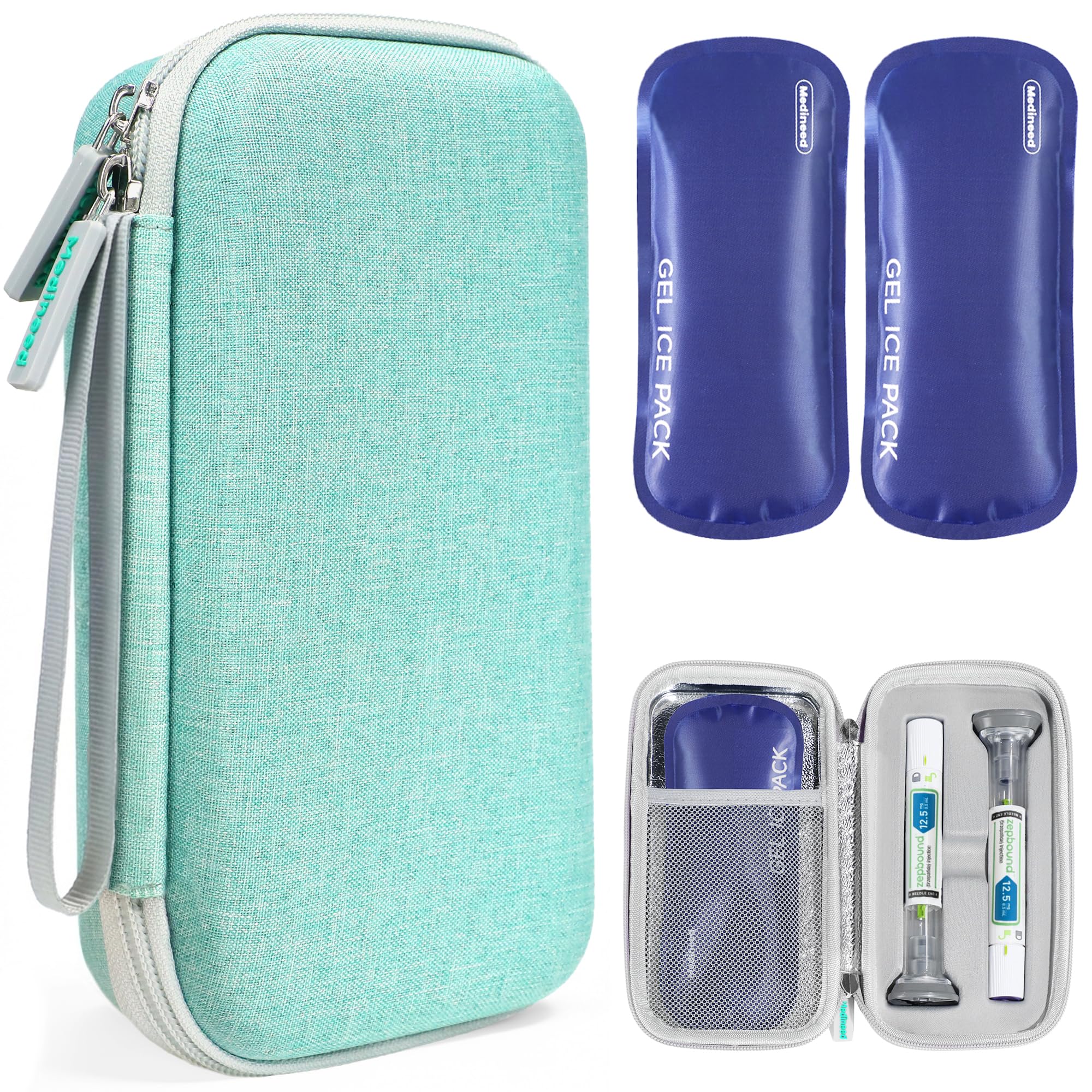 Medineed estuche externo verde resistente y discreto
