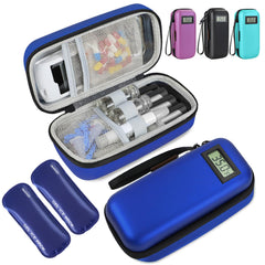 Medineed estuche frontal azul mostrando protección térmica