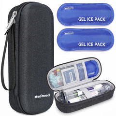 Medineed estuche frontal negro mostrando protección segura