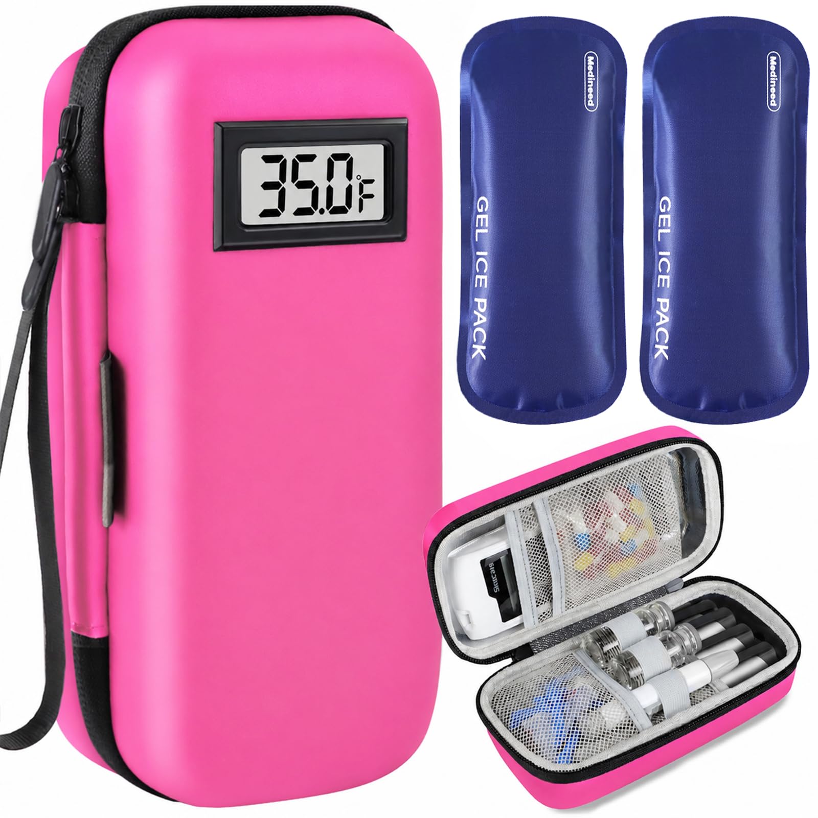 Medineed estuche frontal mostrando su tamaño y protección