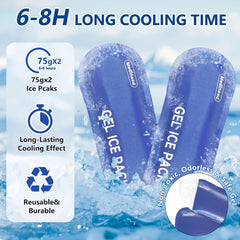 Medineed packs de gel congelados manteniendo la temperatura por horas