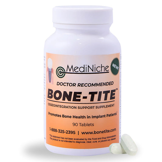 MediNiche Bone-Tite frontal mostrando paquete y beneficios visibles