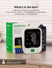 Medisana puerto USB-C y pilas AAA opción de alimentación flexible