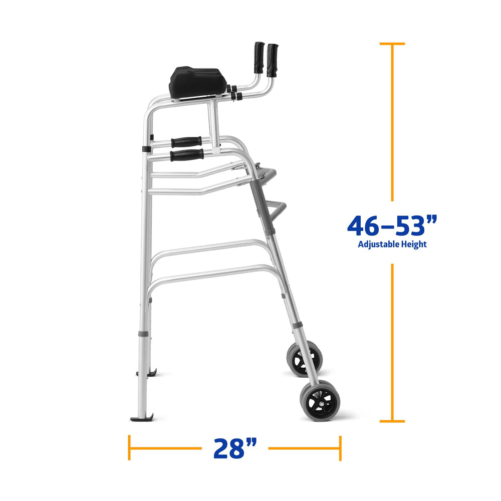 Medline andador plegado compacto listo para guardar o transportar