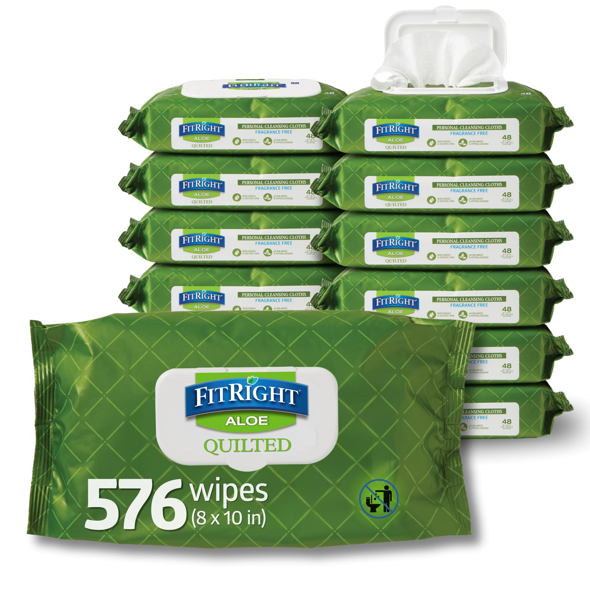 Medline FitRight frontal del paquete mostrando la marca y cantidad, conveniente
