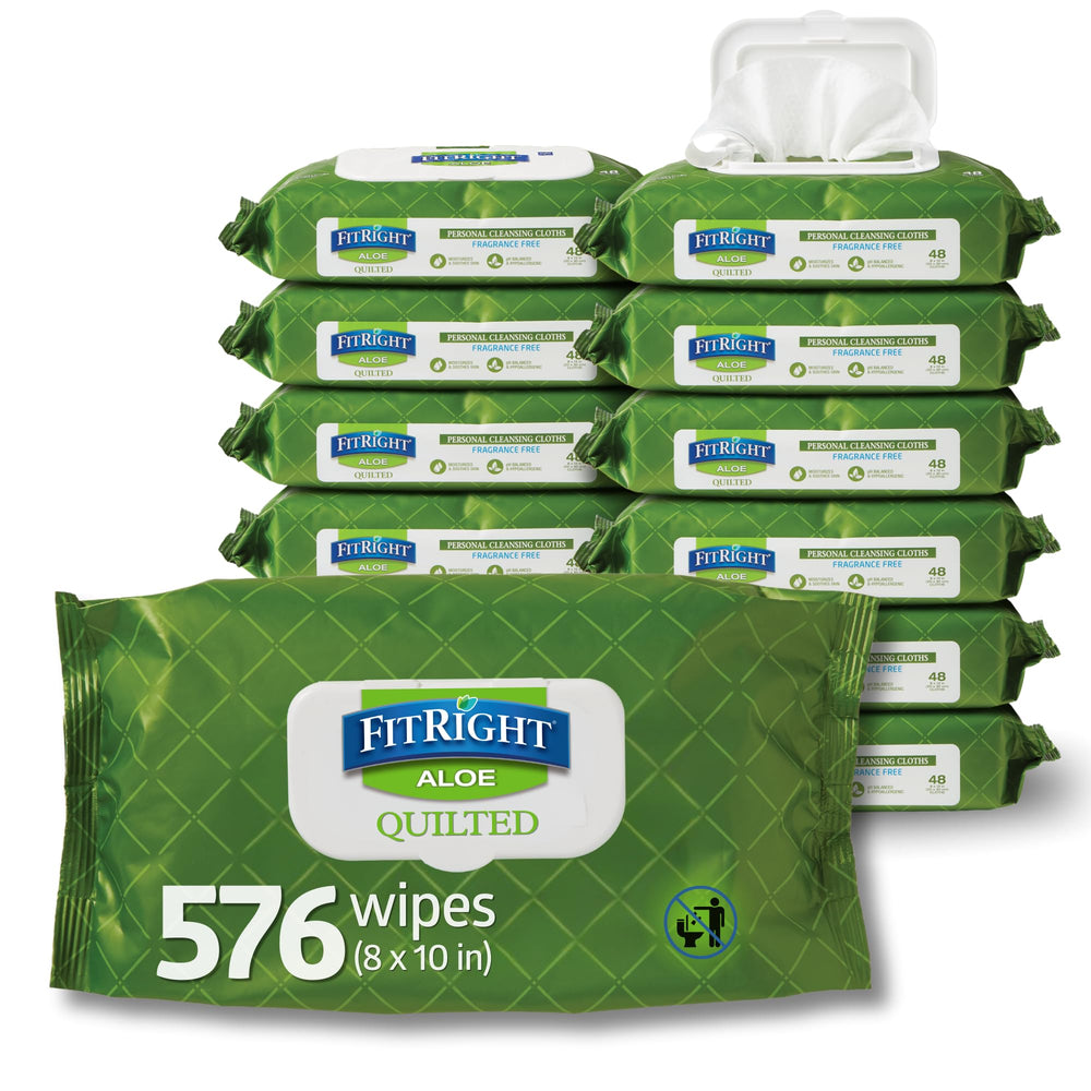 Medline FitRight frontal del paquete mostrando la marca y cantidad, conveniente