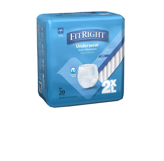 Medline FitRight primer plano del núcleo y tejido sensisoft mostrando absorción rápida