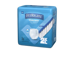 Medline FitRight puesto por adulto con cuidador demostrando ajuste y discreción