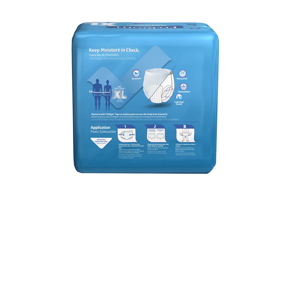 Medline FitRight comparación de tamaño con una regla para elegir talla correcta