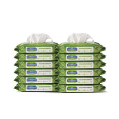 Medline FitRight tapa abierta mostrando dispensación rápida y conservación de humedad