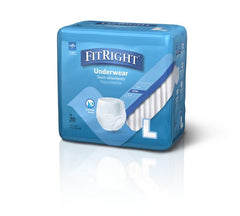 Medline FitRight Ultra comparación de tamaño con mano, destaca ajuste grande