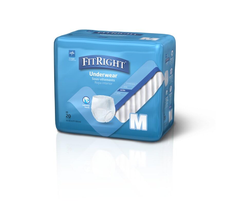Medline FitRight Ultra usuario colocado por cuidador comodidad y discreción
