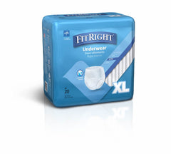 Medline FitRight Ultra detalle del núcleo absorbente y embossing para mejor distribución de líquido