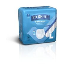 Medline FitRight Ultra puesto por modelo adulto, evidencia discreción y movilidad