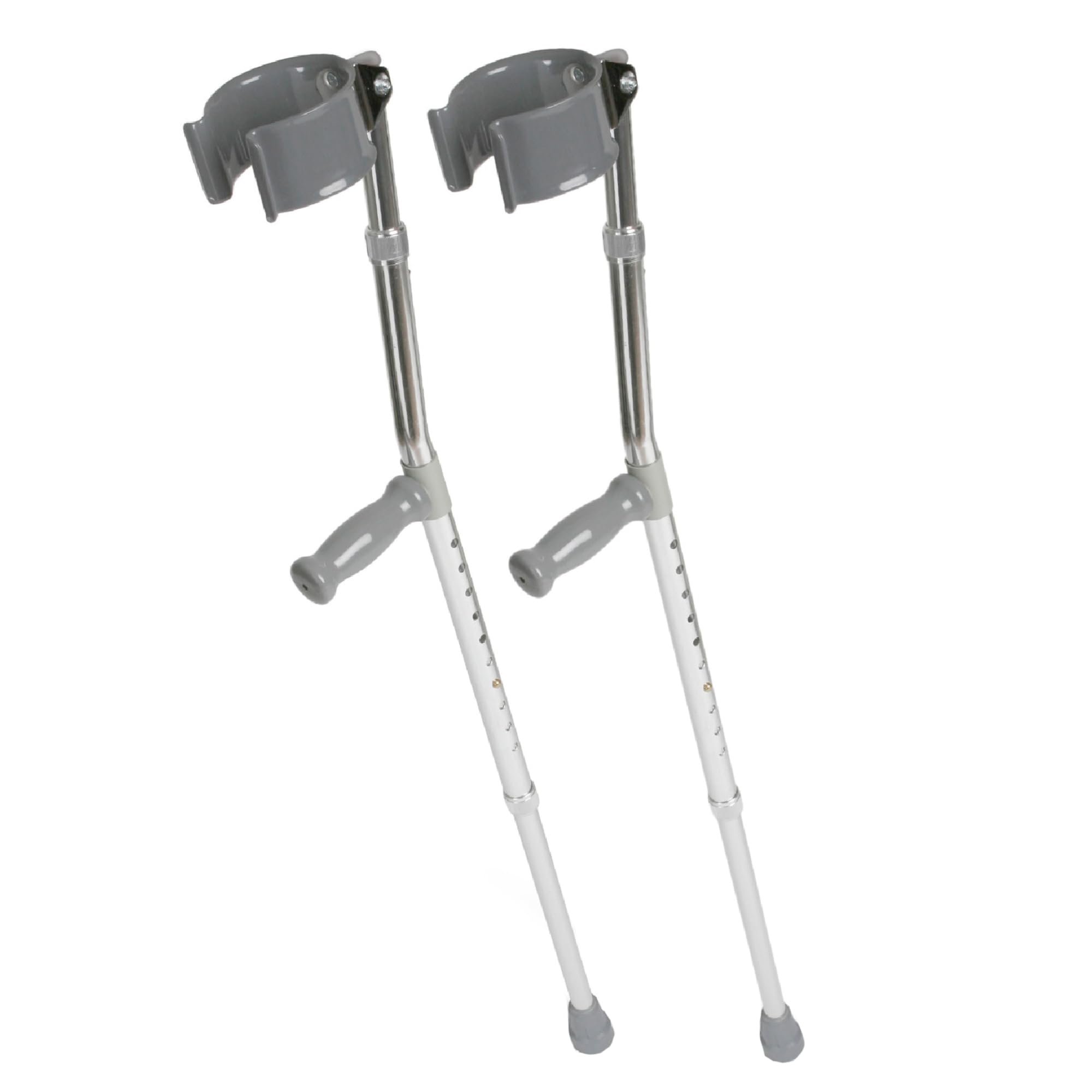 Medline muletas antebrazo vista frontal con apariencia duradera y soporte estable