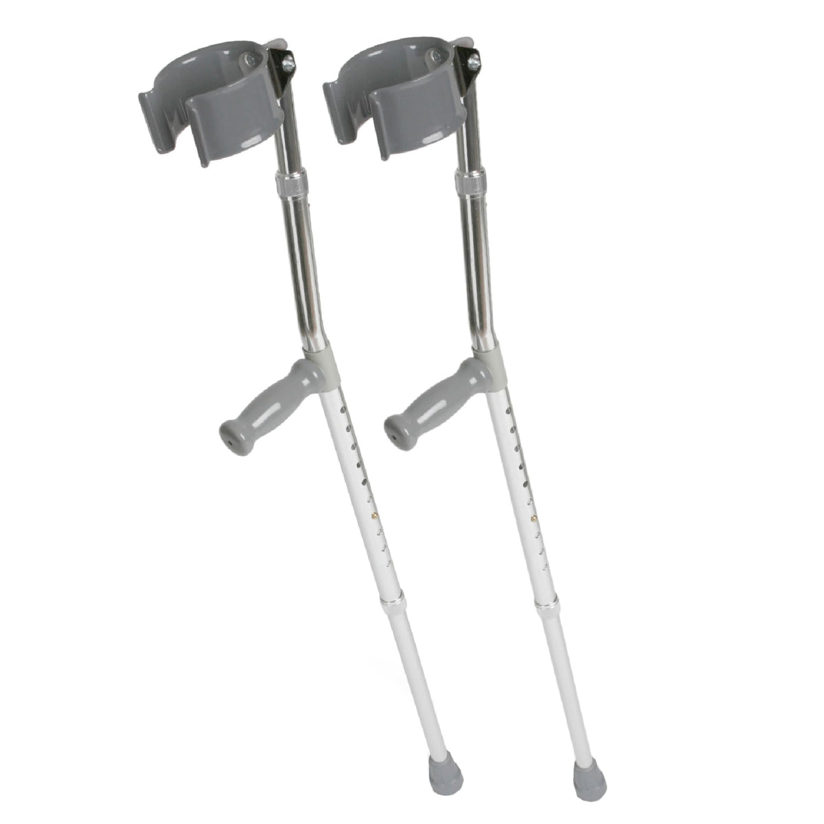 Medline muletas antebrazo vista frontal con apariencia duradera y soporte estable