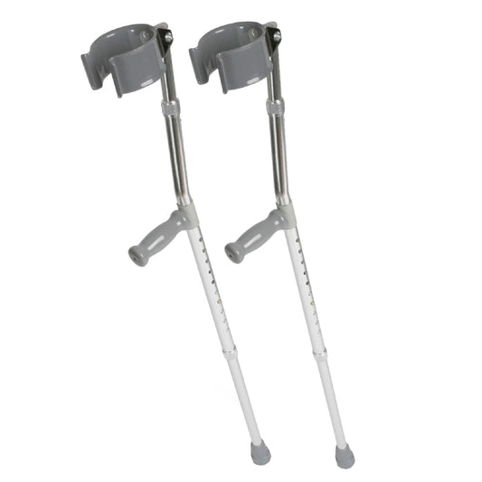 Medline muletas antebrazo vista frontal con apariencia duradera y soporte estable