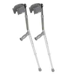 Medline muletas antebrazo vista frontal con apariencia duradera y soporte estable