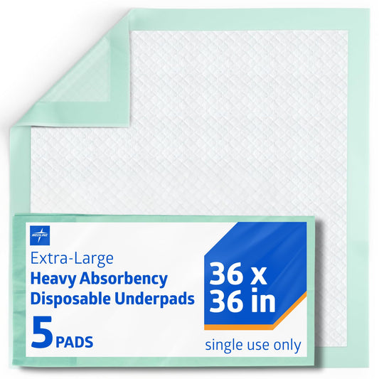 Medline empaque frontal protector 36x36 mostrando tamaño y cantidad, protección clara