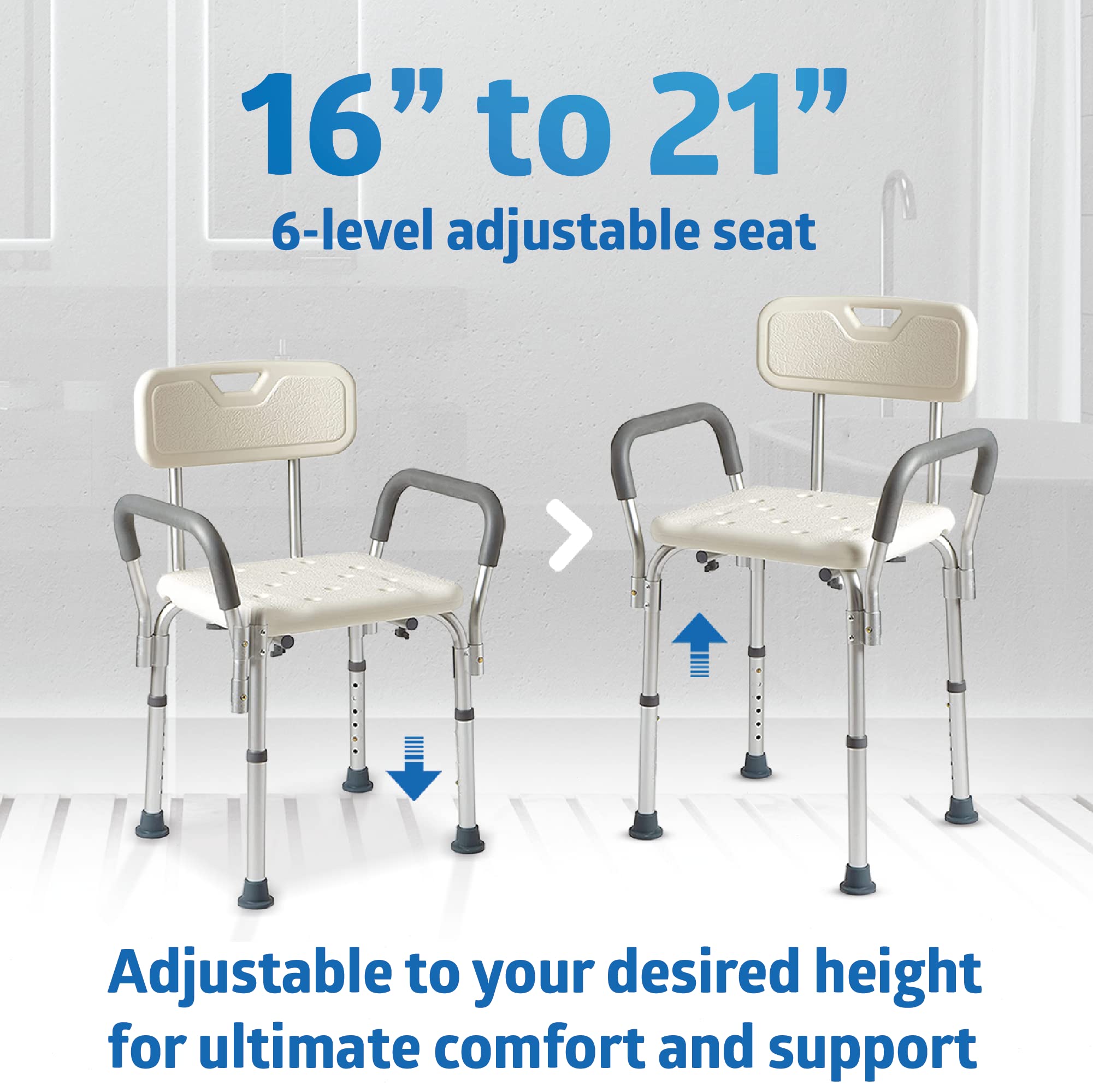 Medline suelas antideslizantes para mayor seguridad en ducha
