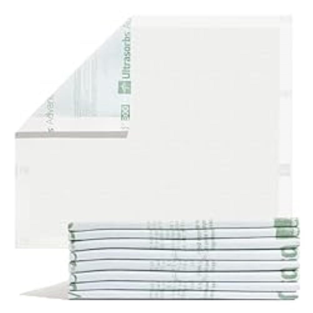 Medline protector frontal paquete mostrando cantidad y tamaño, protección confiable