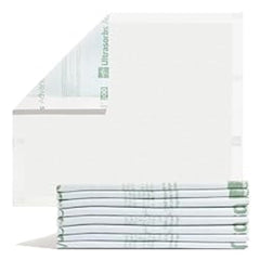Medline protector frontal paquete mostrando cantidad y tamaño, protección confiable