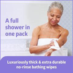 Medline ReadyBath LUXE textura de la toallita extra gruesa que ofrece mayor resistencia y limpieza profunda