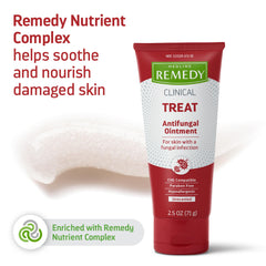 Medline Remedy etiqueta con ingredientes, visibilidad de miconazol y botanicals