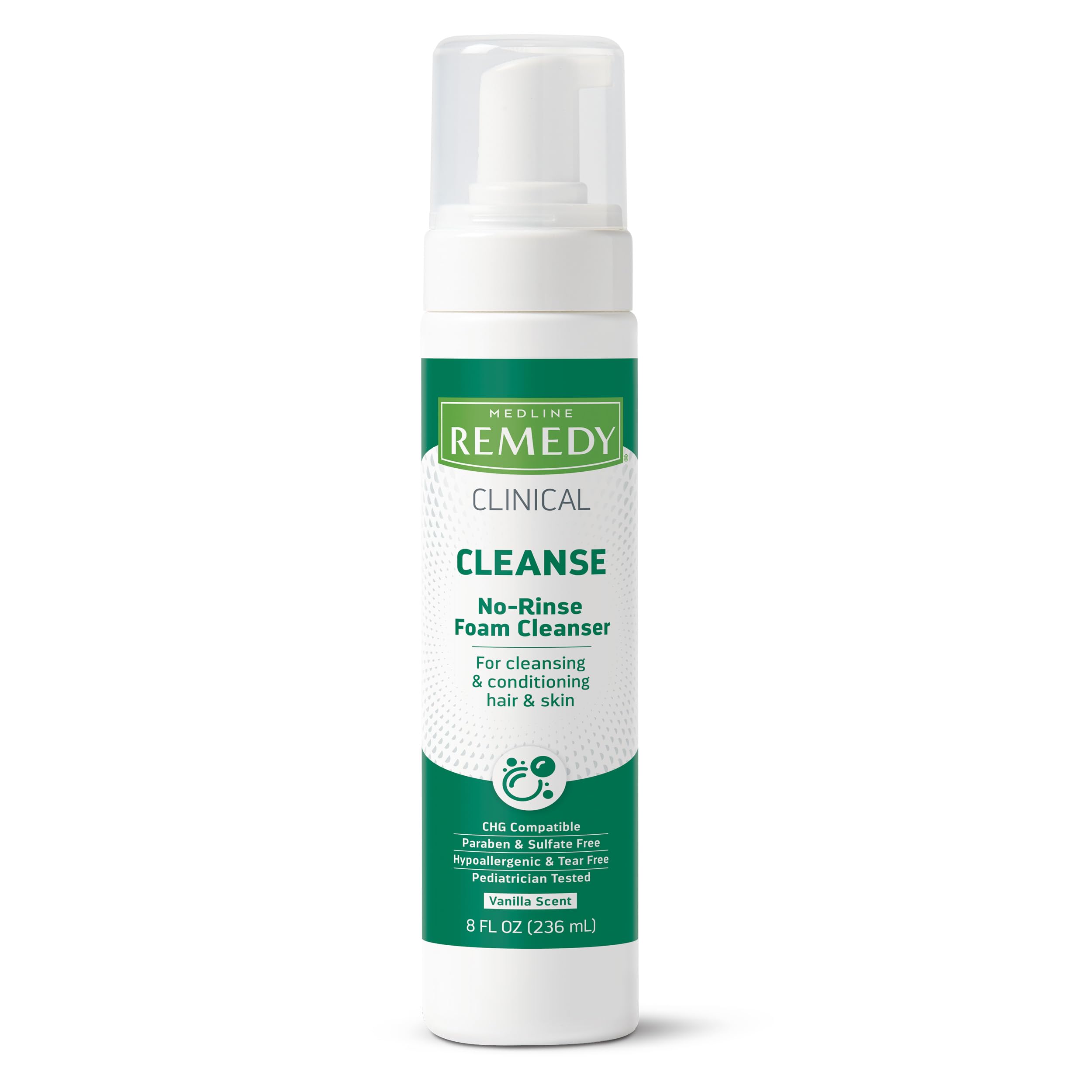 Medline Remedy envase frontal mostrando la botella y beneficio de limpieza suave
